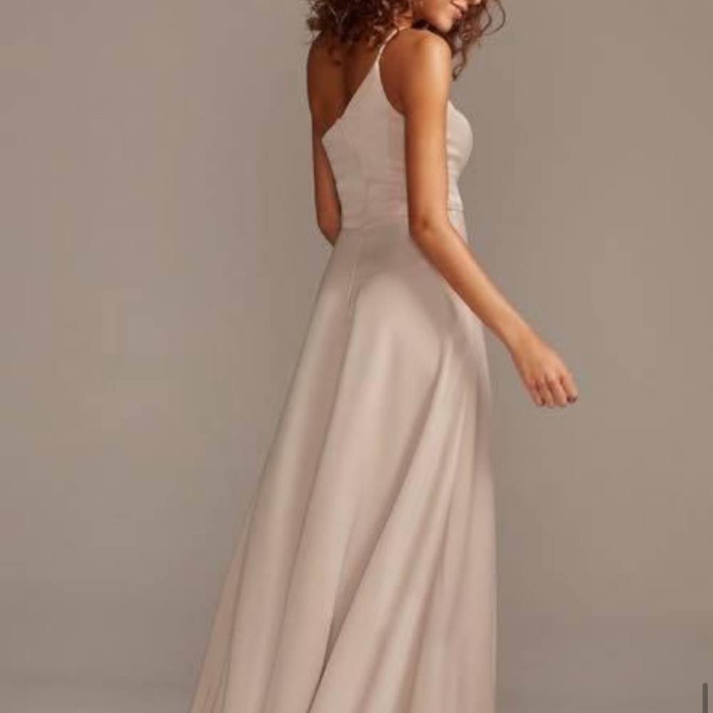 David’s Bridal Crepe-Back Satin Bridesmaid Dress